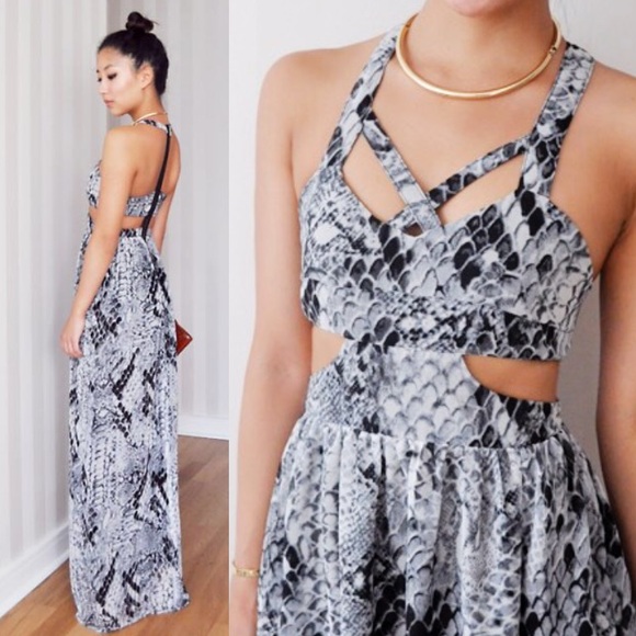 Stylestalker Python Cuts Maxi Dress - Picture 2 of 5